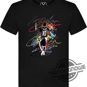 Messi La Pulga Paint Splash Graphic Shirt La Pulga Lionel MessI 2023 Shirt Inter Miami Messi Shirt M10 Lionel Messi White Shirt For Men Women Kids trendingnowe.com 2