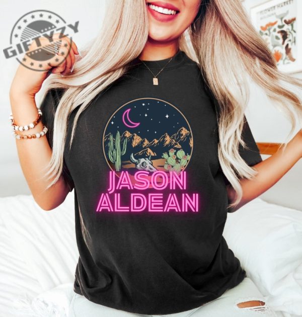 Jason Aldean Country Music Neon Moon Country Concert Western Graphic Tee Shirt Hoodie Sweatshirt Mug giftyzy.com 2