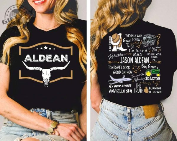 Jason Aldean Tour Country Concert Western Graphic 2 Sides Tee Shirt Hoodie Sweatshirt giftyzy.com 1