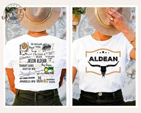 Jason Aldean Tour Country Concert Western Graphic 2 Sides Tee Shirt Hoodie Sweatshirt giftyzy.com 2