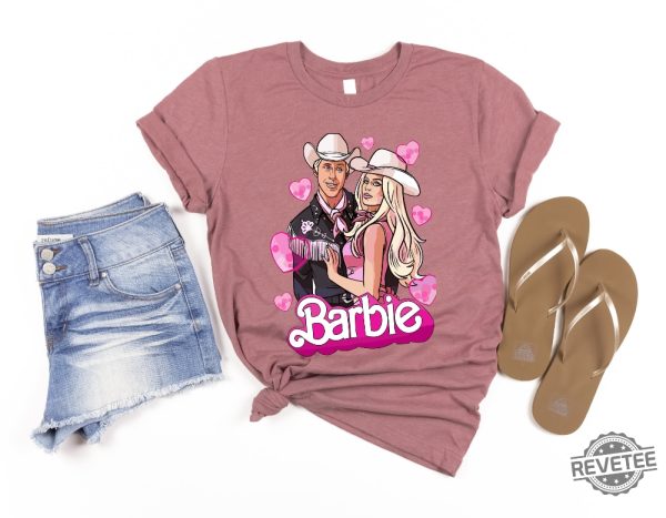 Barbenheimer Outfit Ideas Barbenheimer T Shirts Barbenheimer Shirts Barbie And Ken Costume Barbie Shirt Women Barbinhimer Barbenheimer Outfit Barbieheimer Shirt revetee.com 3