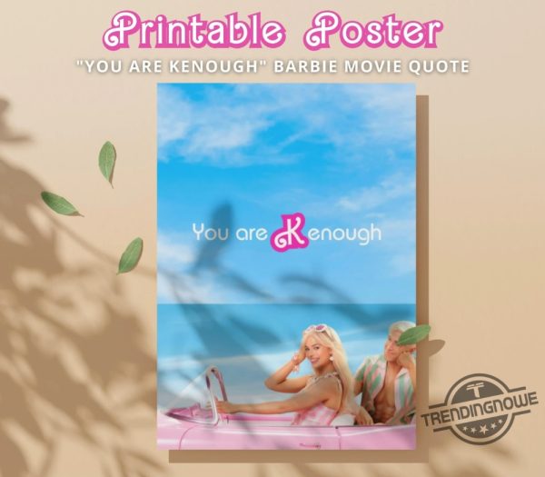 New I Am Kenough Poster I Am Kenough Shirt Barbie Movie Merch Shirt Ryan Gosling Poster Barbenheimer Poster Ken Shirt Barbie Poster trendingnowe.com 1