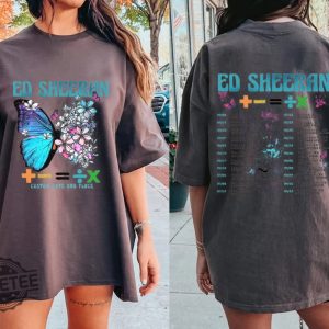 Ed Sheeran Mathematics Tour Tshirt Ed Sheeran Merch Mathematics Tour Ed Sheeran Merch Ed Sheeran Tour Merch 2023 Ed Sheeran Detroit Shirt revetee.com 3