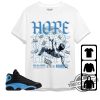 Jordan 13 Black University Blue Shirt Sweatshirt Hoodie Hope Money Shirt To Match Sneaker 13s Black University Blue Shirt trendingnowe.com 2