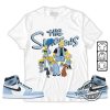 Jordan 1 High OG University Blue Shirt Sweatshirt Hoodie Simpson Gangster Shirt To Match Sneaker 1s University Blue Shirt trendingnowe.com 1