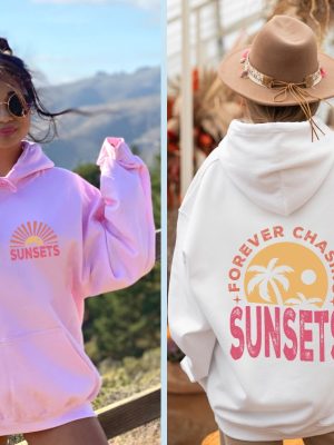 Forever Chasing Sunsets Hoodie Retro Beach Shirt Tropical Shirt Retro Summer Shirt Aesthetic Summer Tshirt revetee.com 2