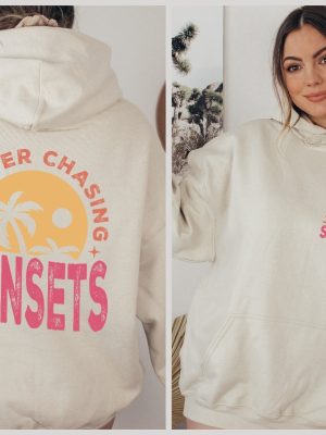 Forever Chasing Sunsets Hoodie Retro Beach Shirt Tropical Shirt Retro Summer Shirt Aesthetic Summer Tshirt revetee.com 3