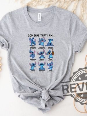 Disney Stitch God Says That I Am Shirt Stitch Family Trip Hoodie Sweatshirt Disney Stitch Group Vacay Shirt revetee.com 2