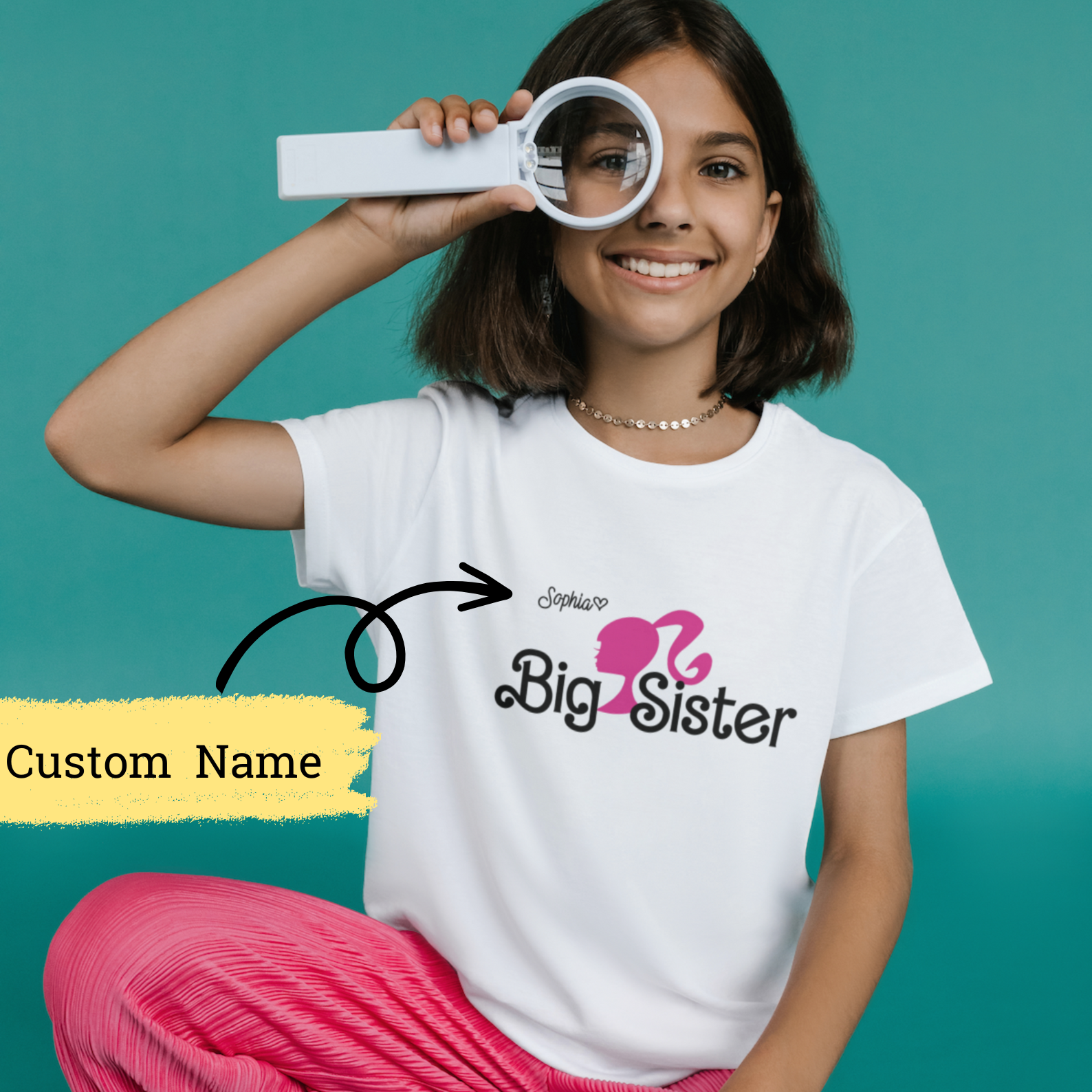 Barbie Big Sister Shirt Near Me Custom Name Big Sister Barbie Shirts Promoted To Big Sister Onesie Big Sister Tshirt Personalized Big Sister T Shirt Big Sister Little Sister Outfits Big Sister