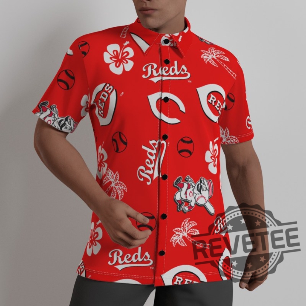 Personalized Cincinnati Reds Baseball All Over Print 3D Hawaiian Shirt -  White - T-shirts Low Price