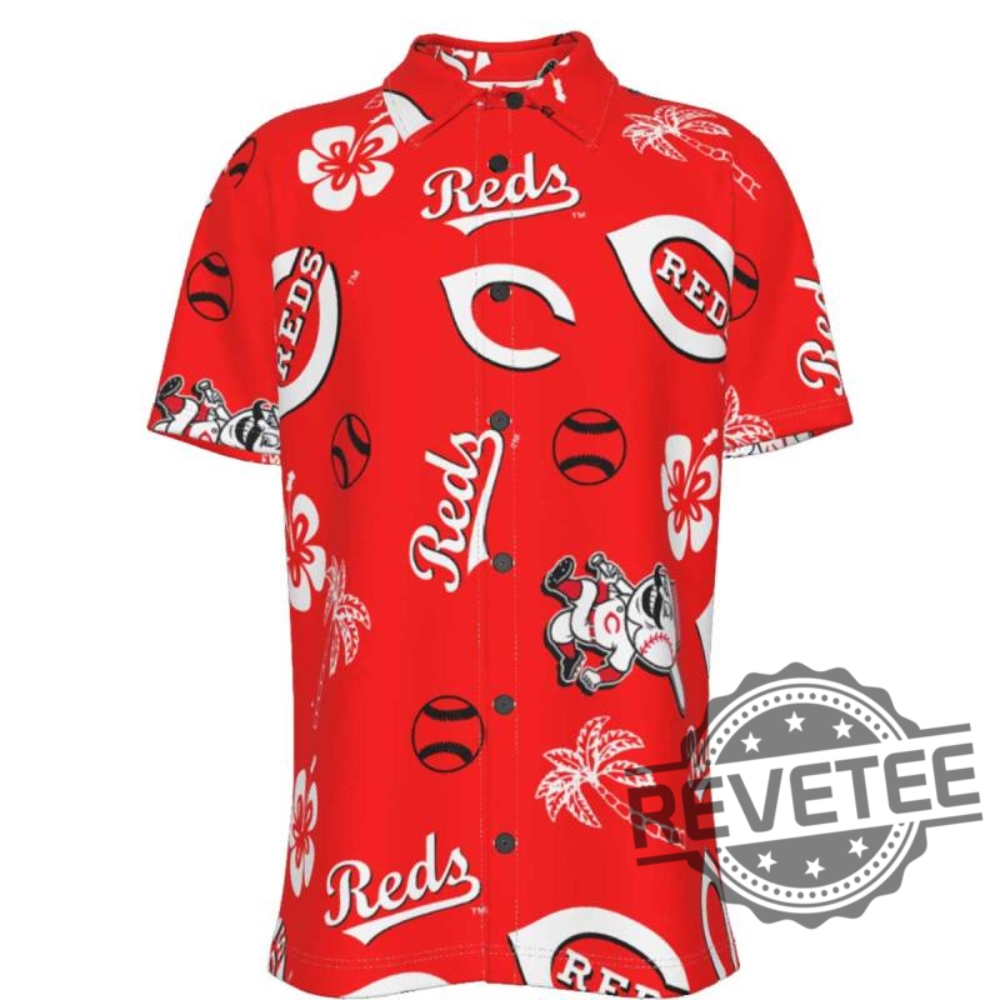 Personalized Cincinnati Reds Baseball All Overprint 3D Hawaiian Shirt - Red  - T-shirts Low Price