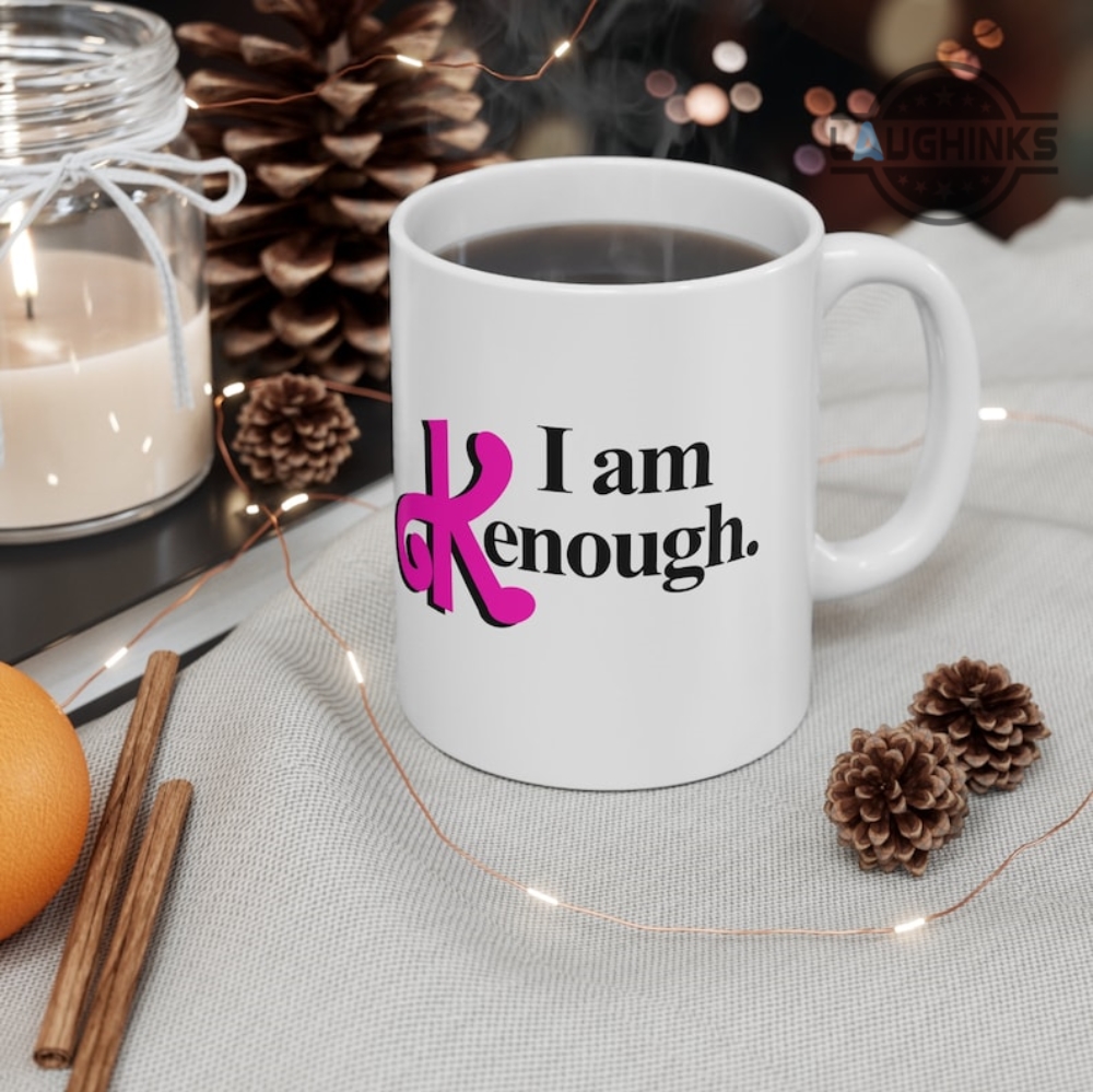 i am enough barbie coffee mug i am kenough barbie movie 2023 i am kenough barbie mug ken barbie coffee mug travel mug camping mug color changing mug laughinks.com 1