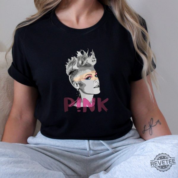 Pink Pink Singer Summer Carnival 2023 Tour Tshirt Trust Fall Album Shirt Pink Tour Shirt Music Tour 2023 Shirt Pink Summer Concert Shirt revetee.com 5