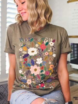 Wild Flowers Shirt Wildflower Tshirt Floral Shirt Botanical Shirt Flower Shirt Nature Lover Shirt Ladies Shirts Womens Tees Flover Tee revetee.com 2