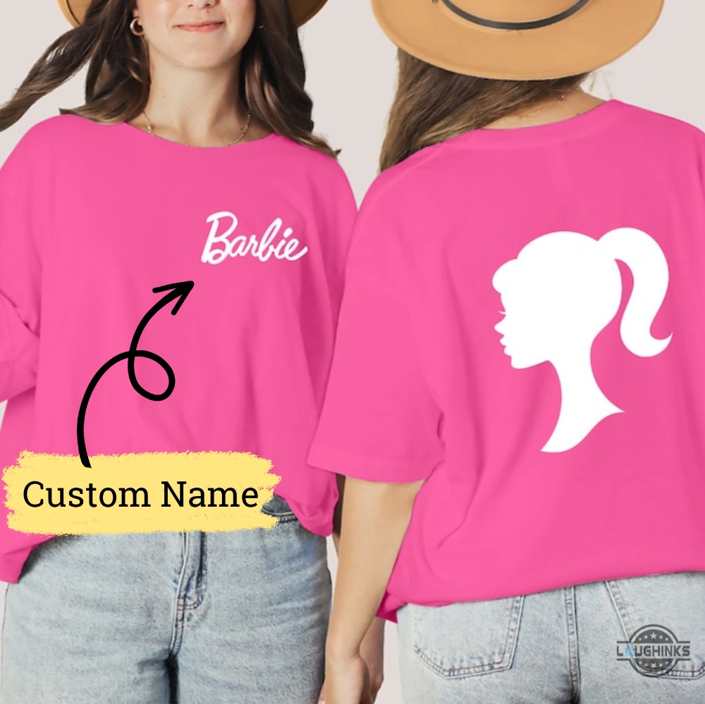 Custom Barbie Tshirt Custom Barbie Font Shirt Kids Barbie T Shirt For Adults Barbie Tshirt Womens Personalized Barbie Shirt Sweatshirt Hoodie