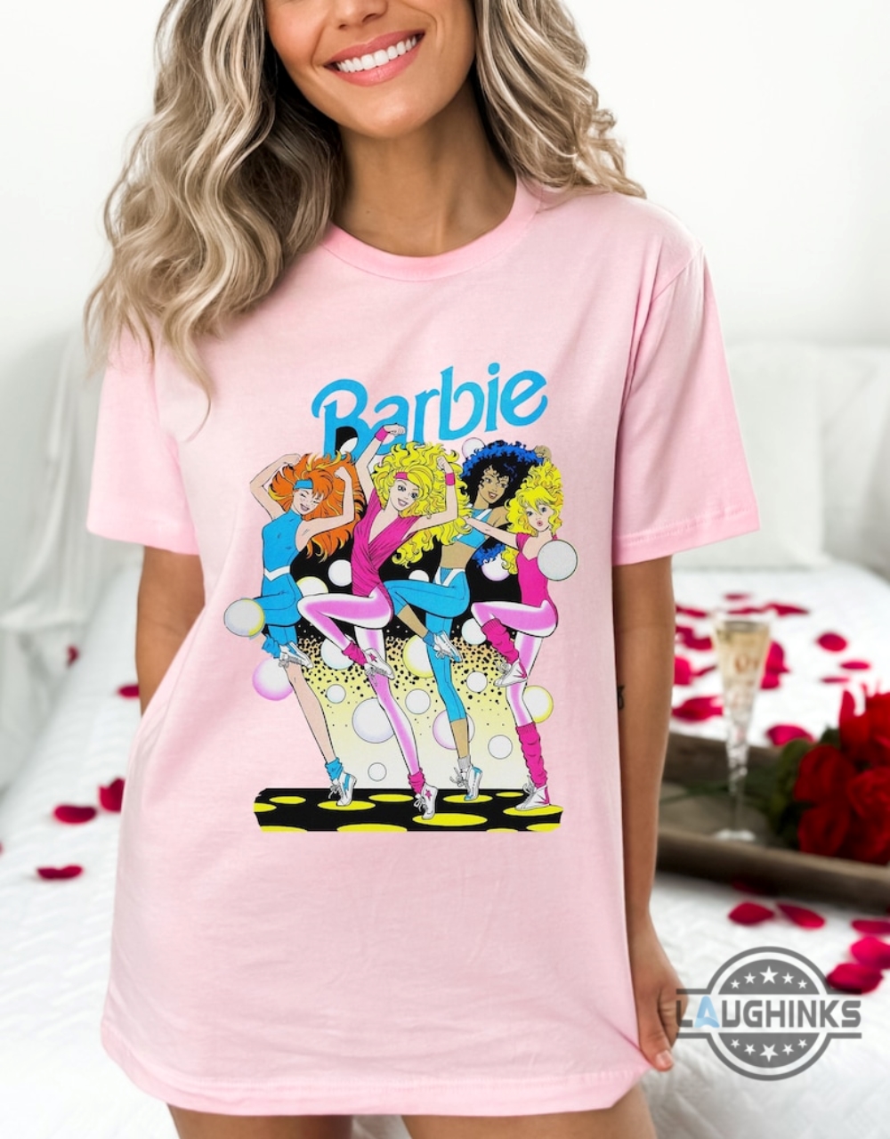 Retro Barbie Shirt Women Vintage Barbie Shirt Womens Barbie Shirts For Adults Barbie Graphic Tee Pink Barbie Shirt Barbie Party Shirts Come On Barbie Lets Go Party Shirt