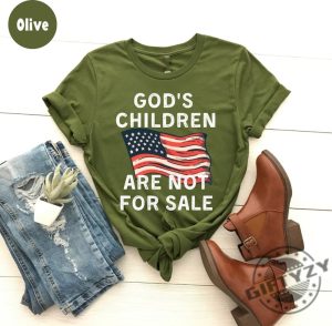 American Flag Gods Children Are Not For Sale Shirt Republican Shirt Independence Patriot Day Gift Sound Of Freedom Shirt giftyzy.com 6