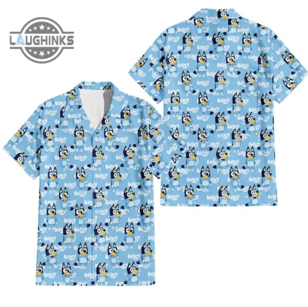 bluey hawaiian shirt mens bluey bandit hawaiian shirt bluey hawaiian shirt dad bluey hawaiian shirt and shorts bluey shirt laughinks.com 1