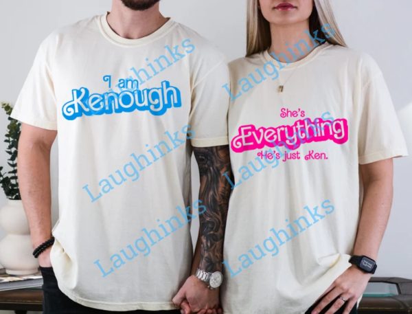 shes everything hes just ken shirt ken tshirt i am enough barbie shirt ken barbie movie sweatshirt barbie and ken movie hoodie barbie and ken barbie movie couple matching outfits laughinks.com 2