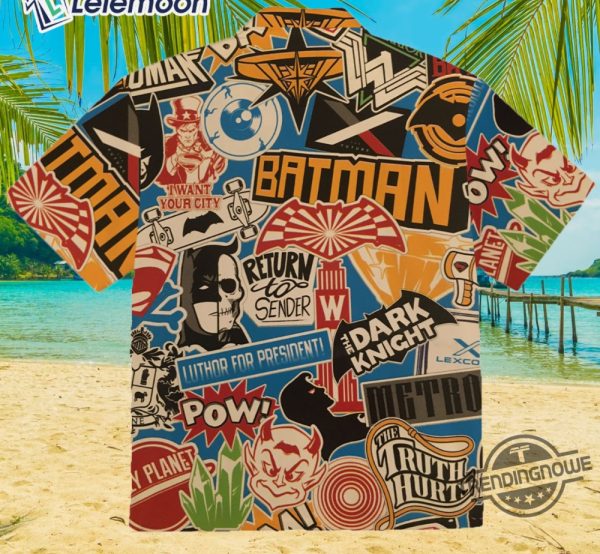 Batman Label Hawaiian Shirt Aloha Summer Hawaiian Shirt trendingnowe.com 3