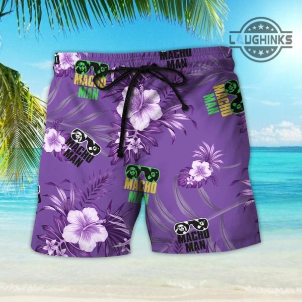 vintage macho man randy savage shirt macho man randy savage hawaiian shirt and shorts macho man shirt purple macho man shirt wwe shop laughinks.com 2