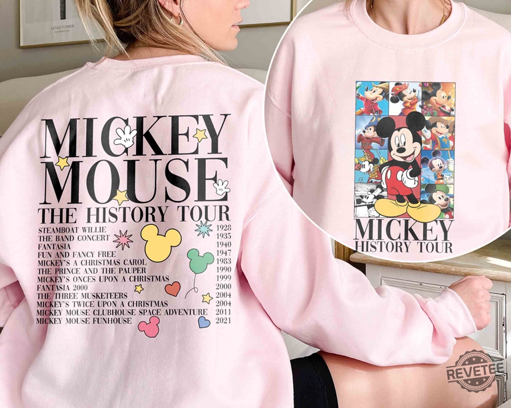 Retro Mickey Mouse The History Tour Shirt Disney Eras Tour Shirt Mickey Mouse History Sweatshirt Disneyland Magic Kingdom Shirt