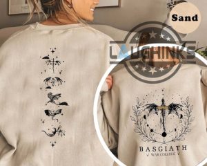 basgiath war college the fourth wing shirt double sided fourth wing books sweatshirt fourth wing series hoodie fourth wing book series t shirt for adults kids laughinks.com 2