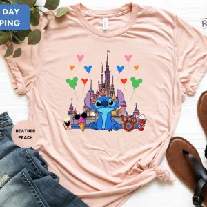 Disney Stitch Shirt Stitch Disneyworld Shirt Disney Vacation Disney Castle Tee Stitch Hawaiian Shirt Unique revetee.com 3