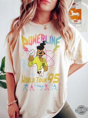 Retro Disney A Goofy Movie Powerline World Tour 95 Thomas Washington Disney Disney Characters Goofy Movie Shirt Powerline Goofy Movie Shirt Unique revetee.com 3