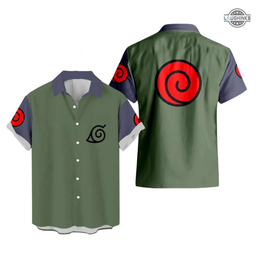 naruto button up shirt kakashi shirt cosplay anime hawaiian shirts and shorts naruto button up shirt kakashi hatake shirt laughinks.com 1