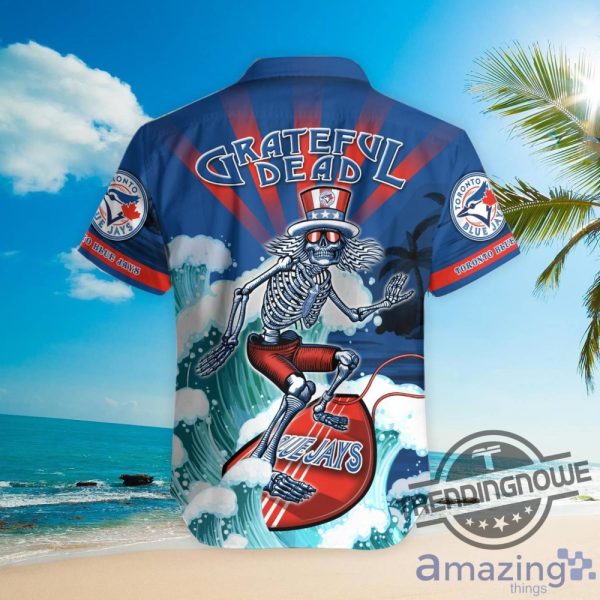 MLB Toronto Blue Jays Grateful Dead Hawaiian Shirt Toronto Blue Jays Grateful Dead Day 2023 Shirt trendingnowe.com 3