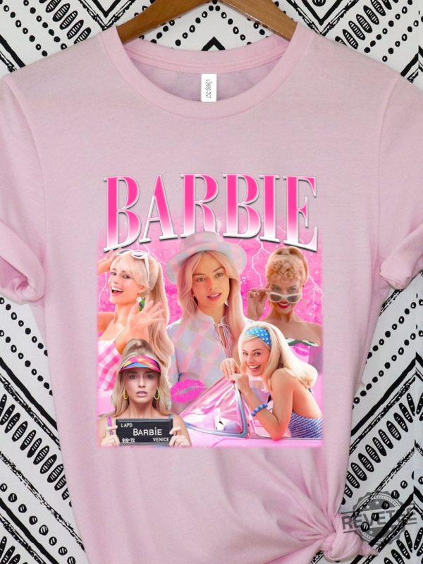 Margot Robbie Vintage Retro Shirt Margot Robbie Shirt Barbie Heimer Barbieheimer Shirt Barbie Oppenheimer Shirt Barbieheimer Barbenheimer Shirt Barbiheimer Barbenheimer Poster Unique revetee.com 1 1