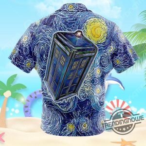 Tardis Starry Night Doctor Who Hawaiian Shirt trendingnowe.com 2