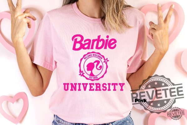 Barbie University T Shirt Doll University Shirt Barbenheimer T Shirt Barbiheimer Barbinhimer Barbie Heimer Barbenheimer Poster Barbihimer Barbinhiemer Barbieheimer Unique revetee.com 5