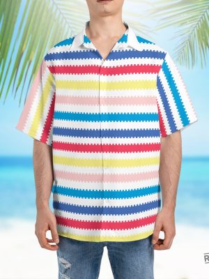 Allan Colorful Striped Hawaiian Shirt