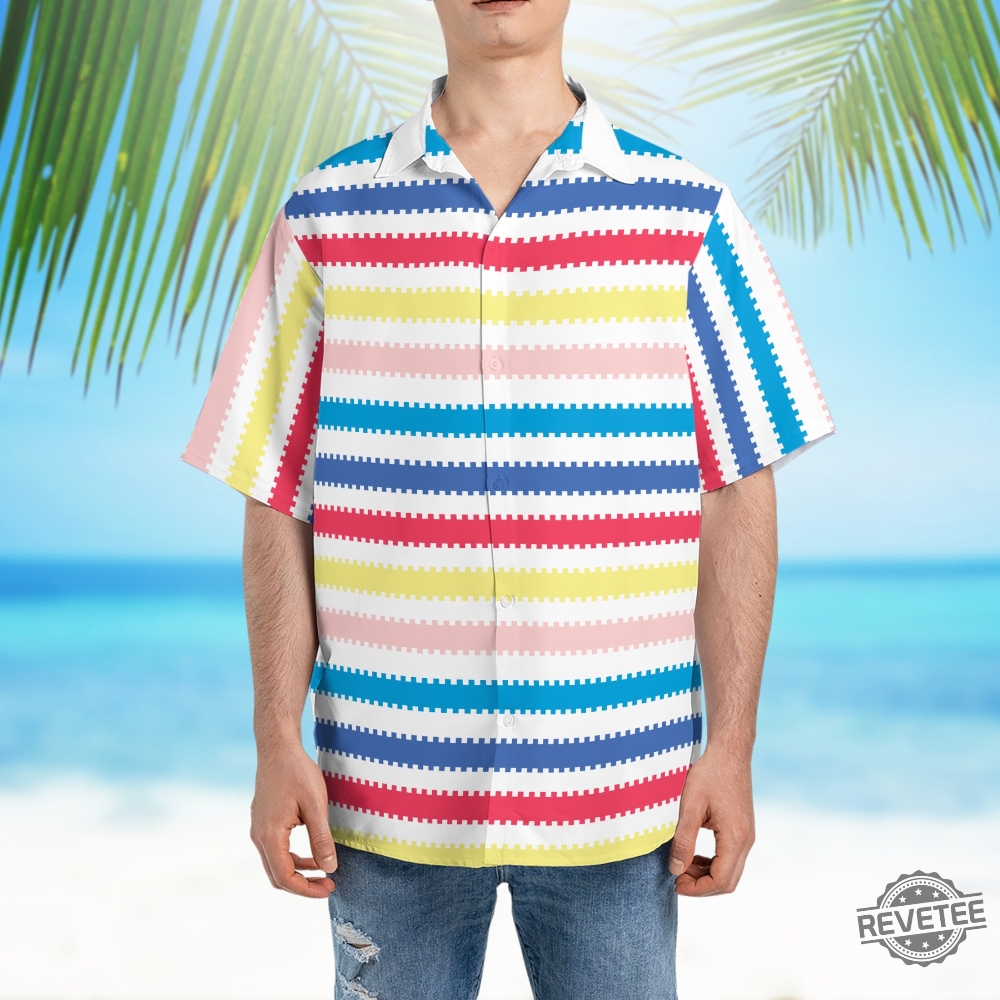 Allan Colorful Striped Hawaiian Shirt Allan Cosplay Hawaiian Shirt