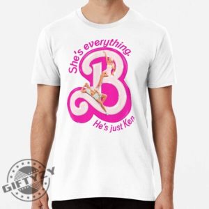 Barbie Shirt Shes Everything Hes Just Ken Retro Doll Barbie Shirt Oppenheimer Shirt Barbenheimer Shirt giftyzy.com 3