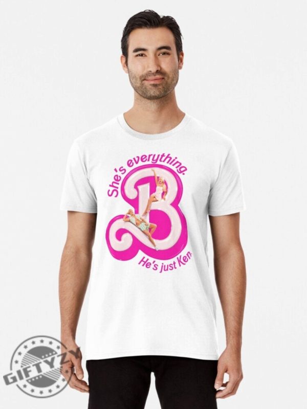 Barbie Shirt Shes Everything Hes Just Ken Retro Doll Barbie Shirt Oppenheimer Shirt Barbenheimer Shirt giftyzy.com 5