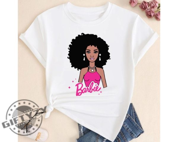 Black Barbie Shirt Doll Im A Baby Girl African American Oppenheimer Shirt Barbenheimer Shirt giftyzy.com 2