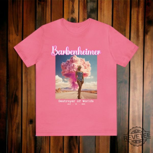 Barbenheimer Movie Mashup Shirt Barbie Heimer Barbieheimer Shirt Barbie Oppenheimer Shirt Barbieheimer Barbenheimer Shirt Barbiheimer Barbenheimer Poster Unique revetee.com 1