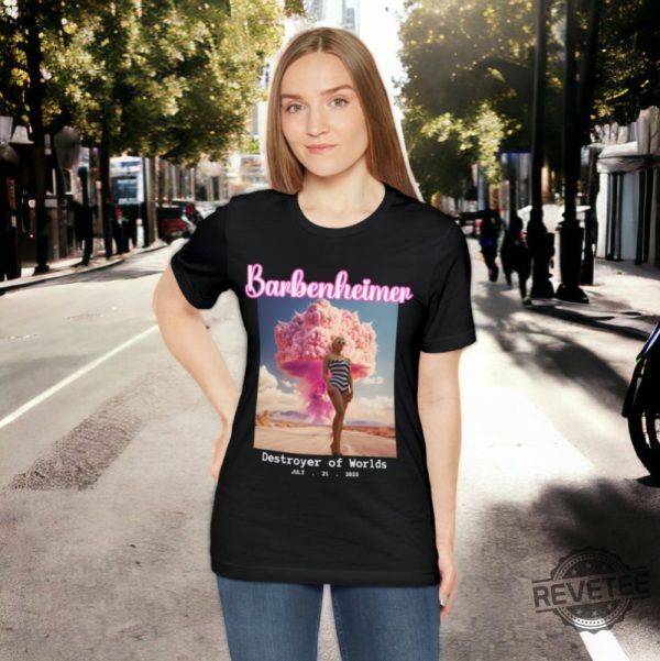 Barbenheimer Movie Mashup Shirt Barbie Heimer Barbieheimer Shirt Barbie Oppenheimer Shirt Barbieheimer Barbenheimer Shirt Barbiheimer Barbenheimer Poster Unique revetee.com 3