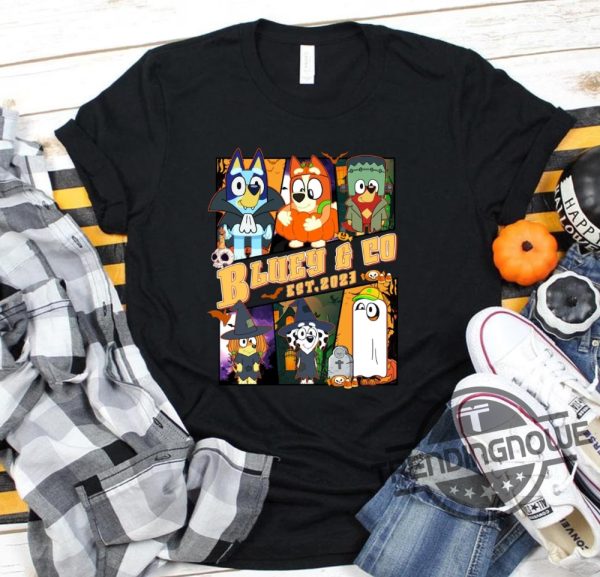 Bluey Halloween Shirt Bluey And Co Halloween Party Shirt Bluey And Bingo Halloween Shirt Bluey And Friends Shirt trendingnowe.com 1