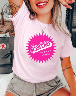 This Barbie Is A Teacher Barbie Shirt Oppenheimer Barbenheimer Shirt Trending Movie 2023 Vintage Barbie Shirt giftyzy.com 4