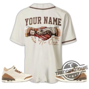 Jordan 3 Palomino Jersey Shirt Custom Snake Trust No One Shirt To Match Sneaker trendingnowe.com 3