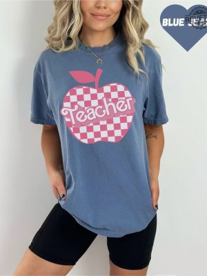 Checkered Teacher Shirt For Kindergarten Teacher Teacher Barbie Shirt Barbenheimer T Shirt Barbiheimer Barbinhimer Barbie Heimer Barbenheimer Poster Barbihimer Barbinhiemer New revetee.com 5