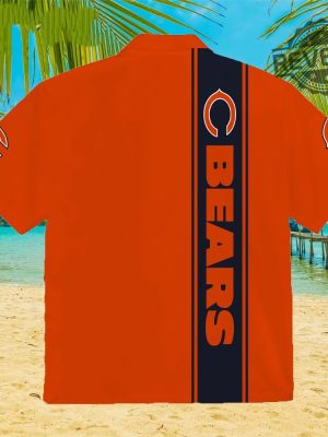 Chicago Bears Hawaiian Button Up Shirt Chicago Bears Hawaiian Shirt New revetee.com 2