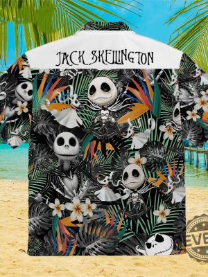 Jack Skellington Hawaiian Shirt Jack Skellington And Zero Shirt Jack Skellington Costume Spirit Halloween Shirt New revetee.com 2