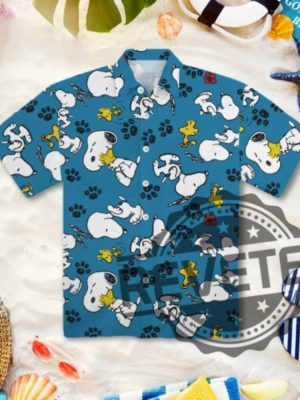 Snoopy And Woodstock Hawaiian Shirt Snoopy Hawaiian Shirt Snoopy Christmas Shirt Womens New revetee.com 3