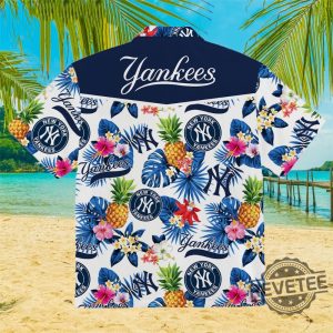 New York Yankees Pineapple Aloha Hawaiian Shirt New York Yankees Hawaiian Shirt New York Yankees Pineapple Hawaiian Shirt revetee.com 2