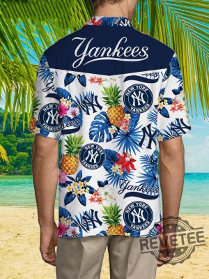 New York Yankees Pineapple Aloha Hawaiian Shirt New York Yankees Hawaiian Shirt New York Yankees Pineapple Hawaiian Shirt revetee.com 4